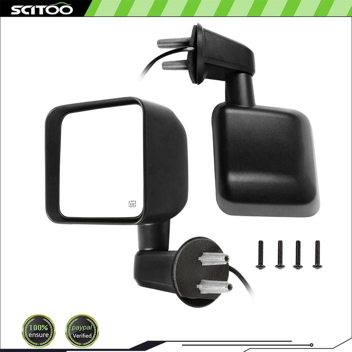 Exterior Mirrors with Heating - Left + Right for Jeep Wrangler 2007-2017