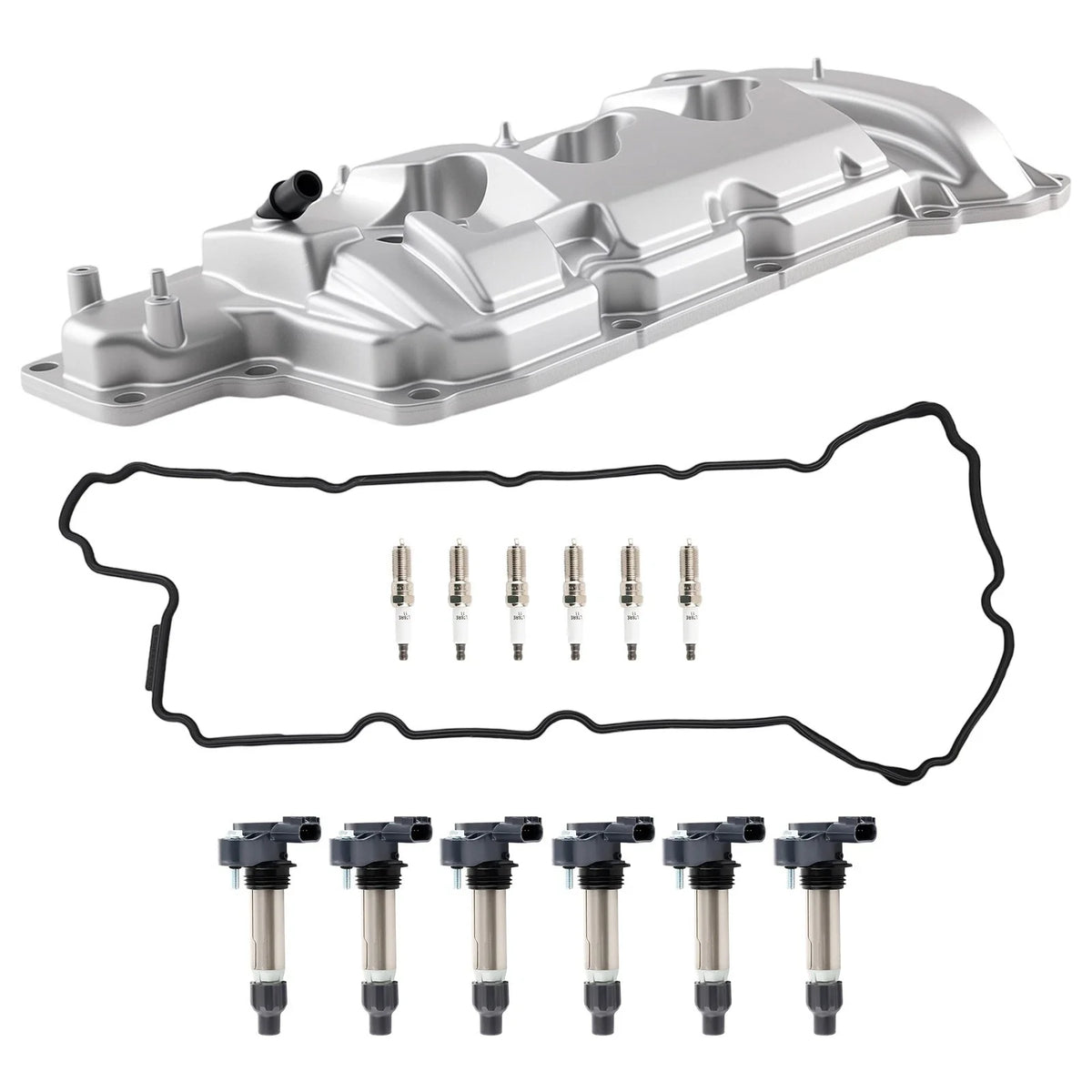 6 Ignition Coils Valve Cover Gasket Set for GMC Acadia 2009-2017 3.6L