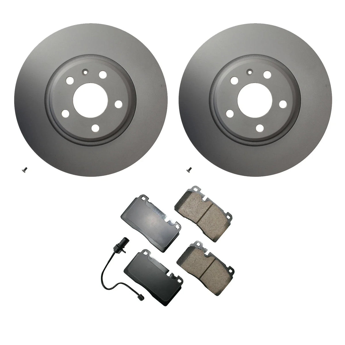 Front Rotors & Akebono EURO Ceramic Brake Pads Kit for Audi Q5 (CPMA)