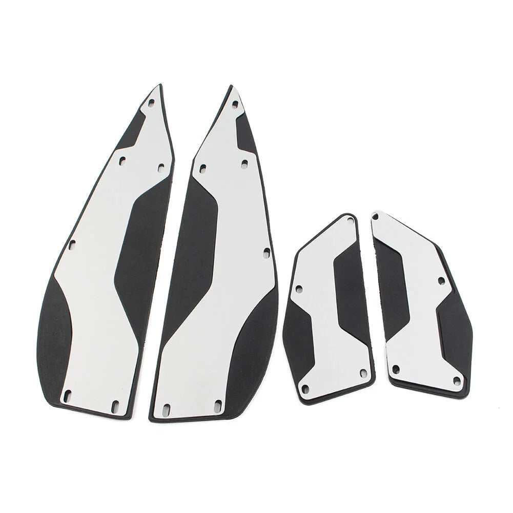 Silver Aluminum Floorboard Kit for Yamaha XMAX 300 250 400 (2017–2023)