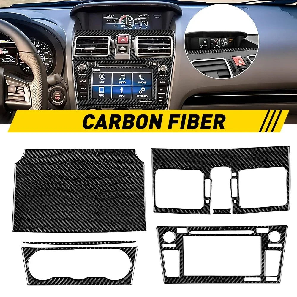 Carbon Fiber Center Control Console Stickers for Subaru WRX (2015–2021)