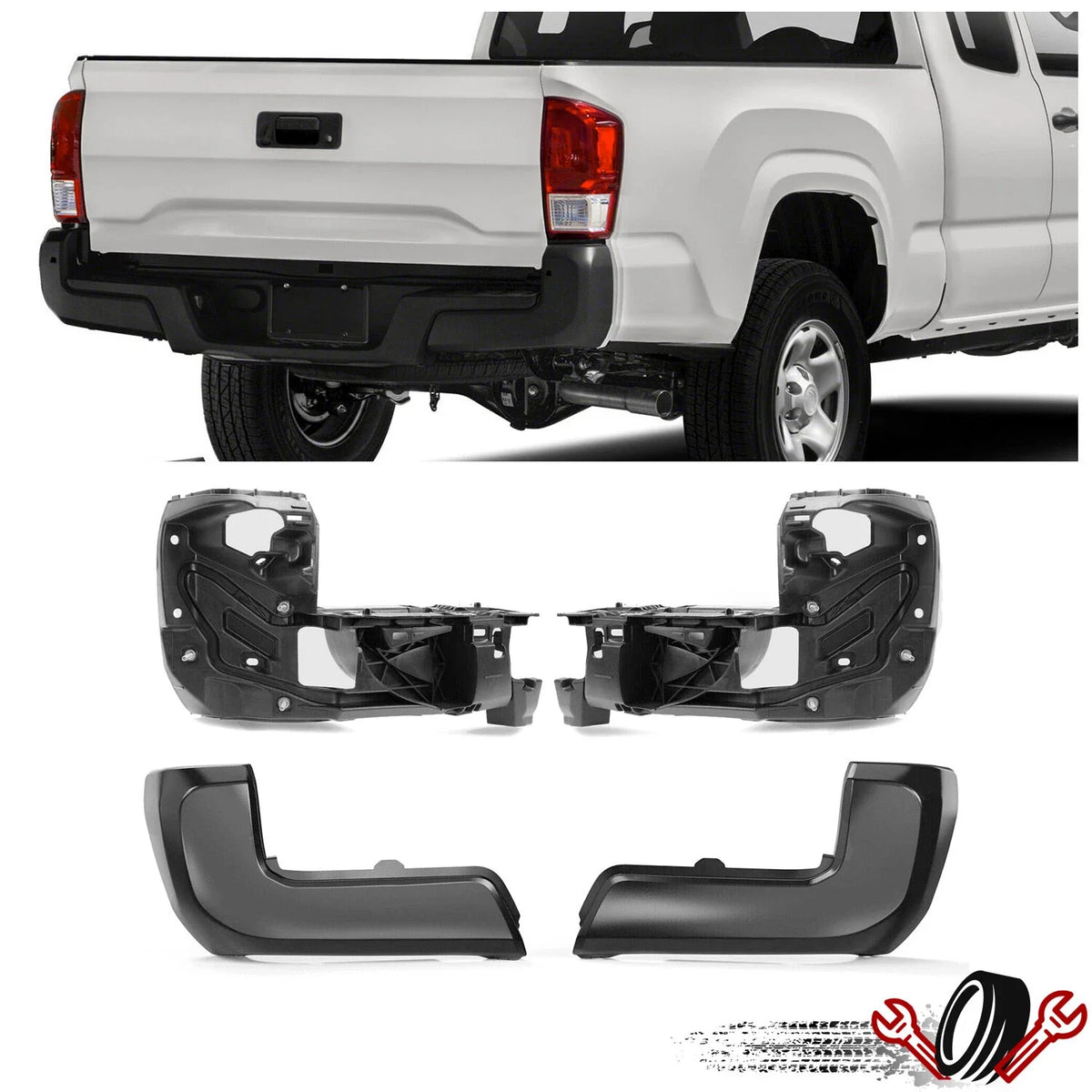 Rear Bumper End Brackets for Tacoma (2016–2023)