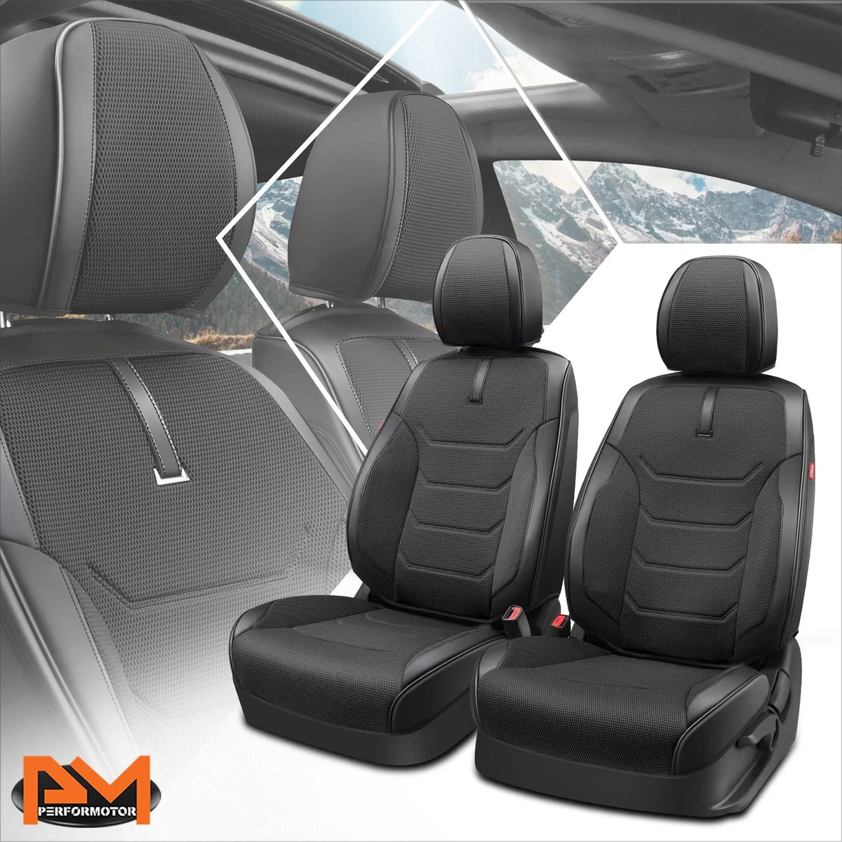Front Row Bucket Seat Cover in Black - Universal Fit, Sport Series