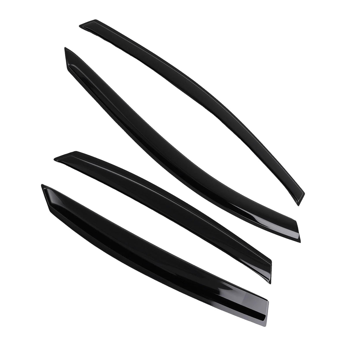 4-Piece Black Window Visors for Kia Rio Sedan (2018–2023)