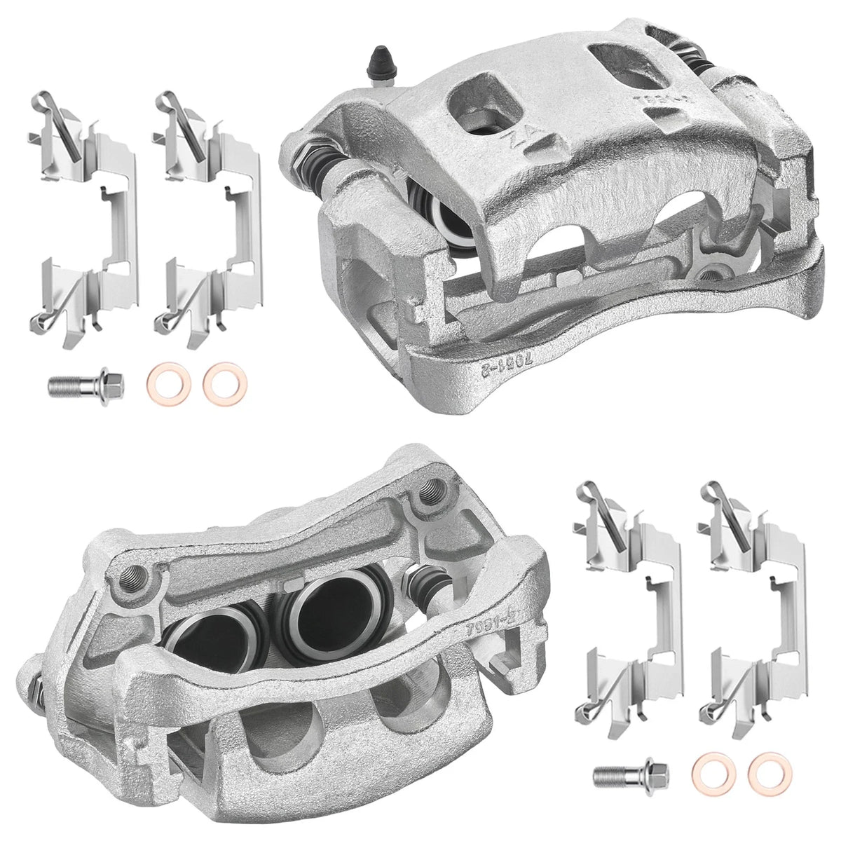 Front Brake Calipers w/ Bracket for Infiniti QX60 (2014-2020) - Pair