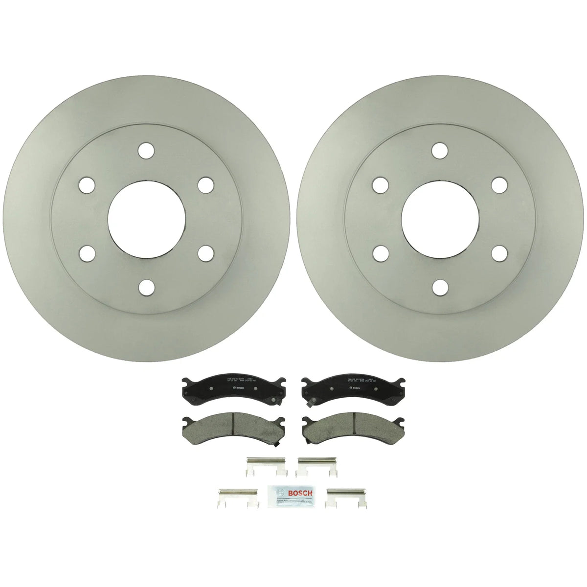 Set of 2 Front Vented Rotors 304mm & Ceramic Brake Pads for Chevy GMC