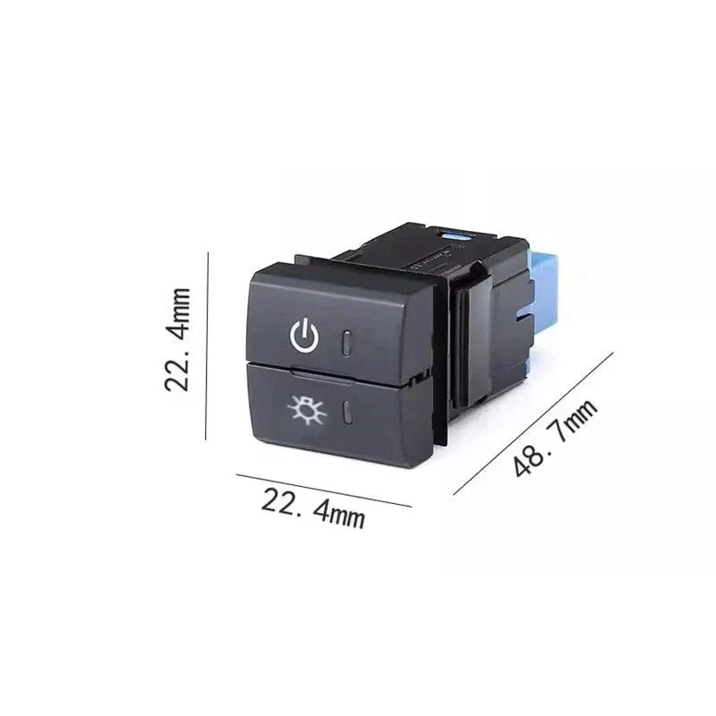 Square LED Dual Switch Button Harness for Toyota Dashboard