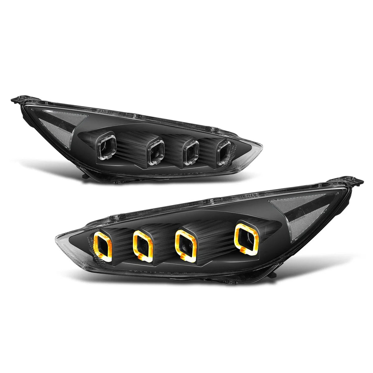 Quad Sequential LED DRL Projector Headlights for Ford Focus (2015–2018)