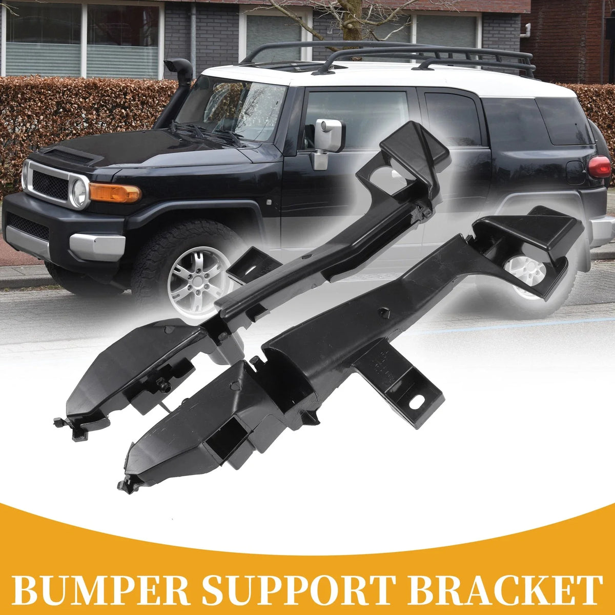 Set of 2 LH RH Front Bumper Support Brackets for Toyota Cruiser (2003–2008)
