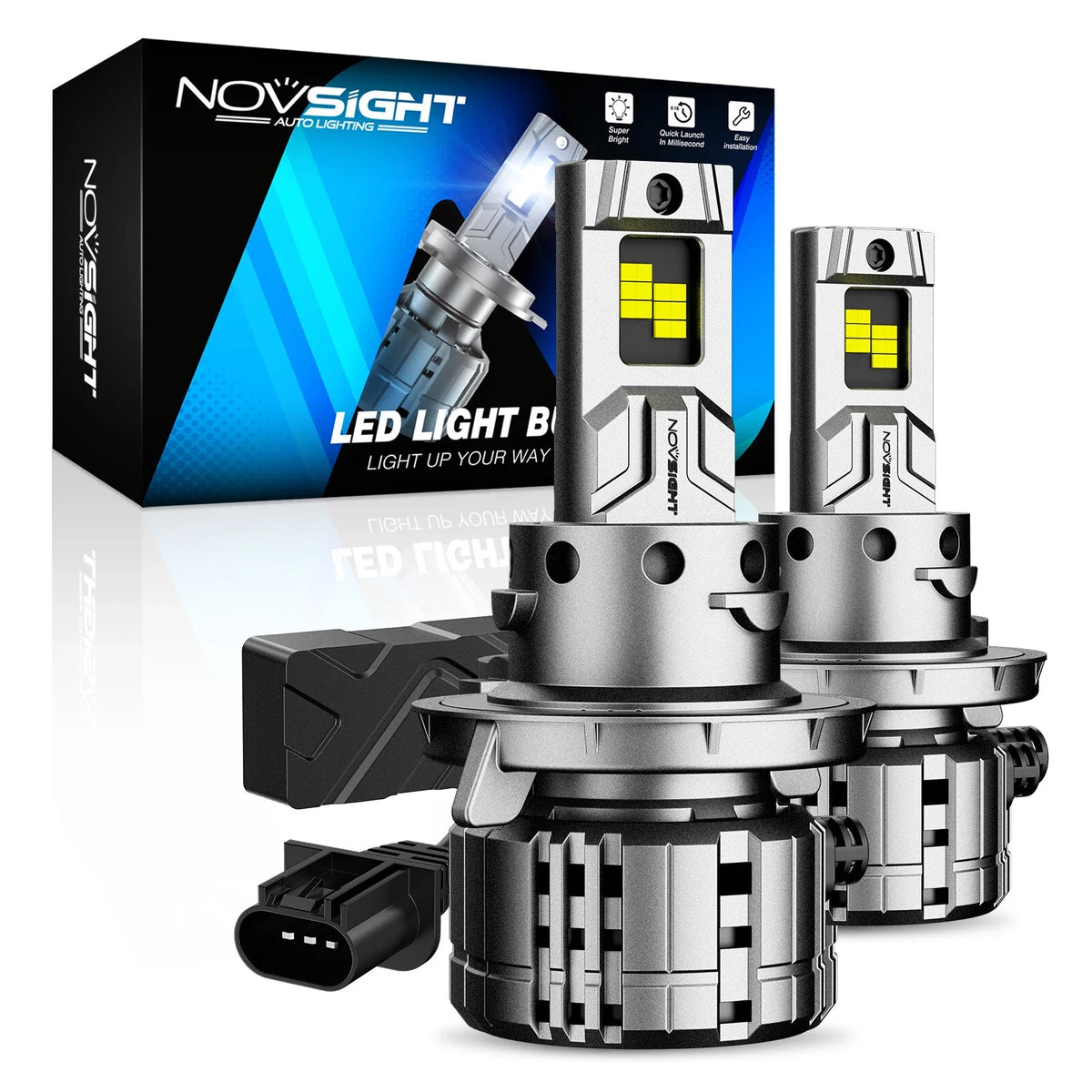 LED Headlight Bulbs H13 - 2X Pair for Toyota Hilux N70