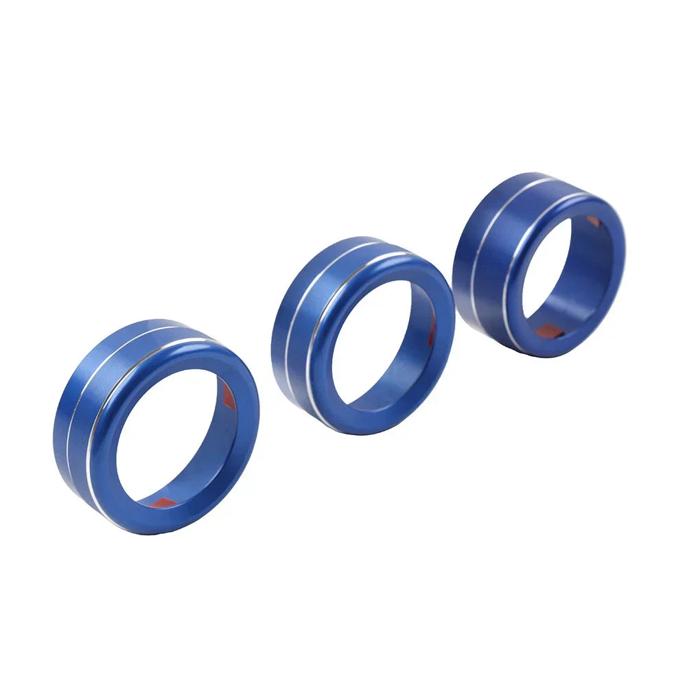 AC Climate Control Knob Ring Covers in Blue for Mazda 3, CX-5 2014-2019