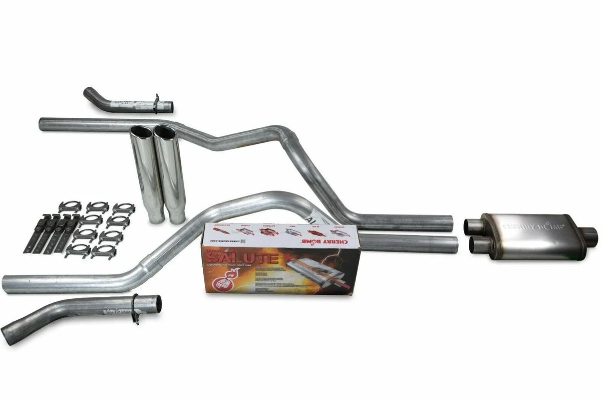 Dual Exhaust Kit 2.5" with Clamp Tips for Ford F-150 (2004-2014) - Cherry Bomb