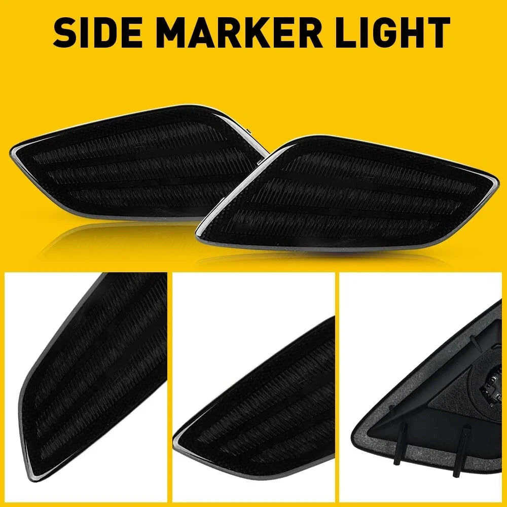 4PC Smoke Fender Side Marker Lights for Jeep Wrangler TJ (1997–2006)