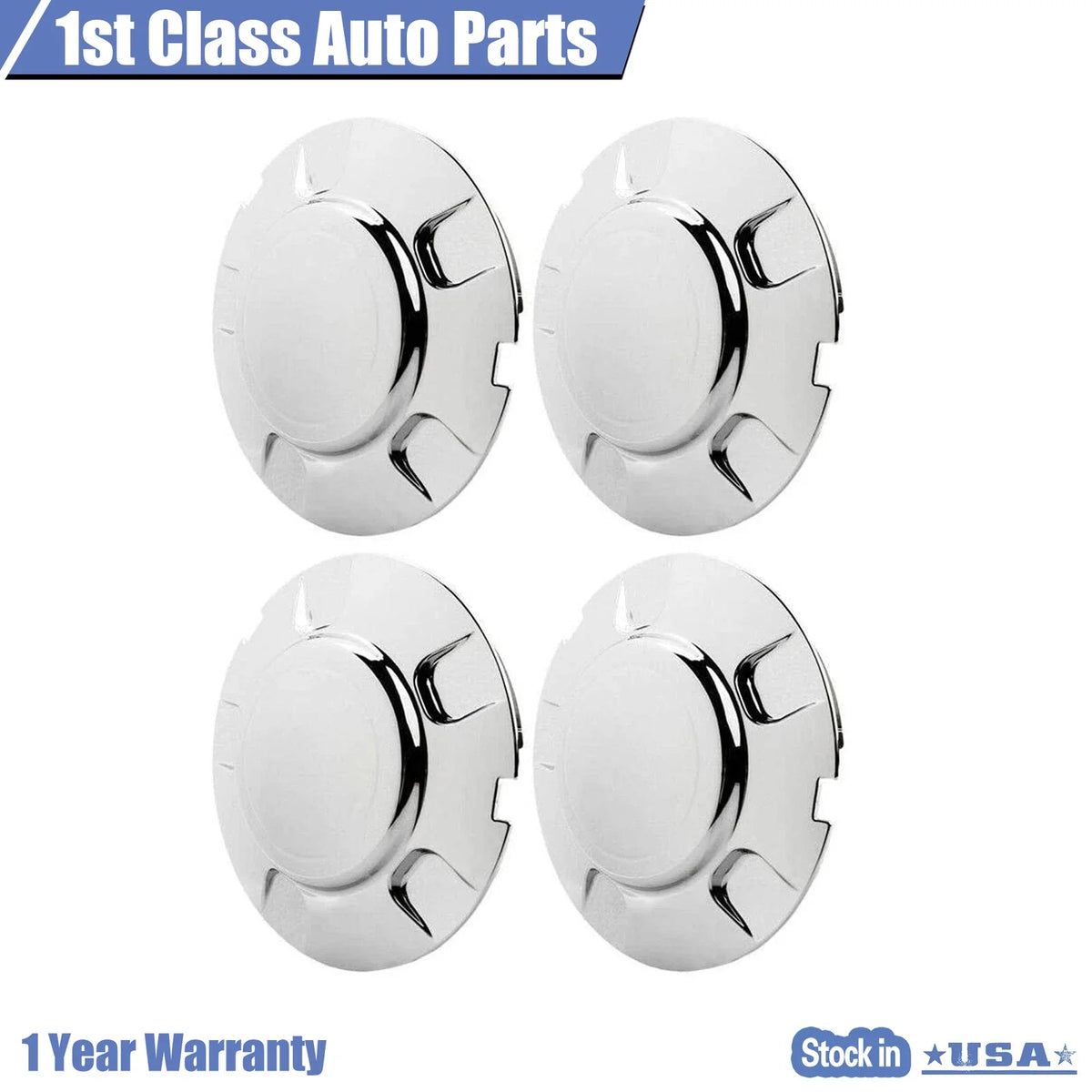 Set of 4 Chrome Wheel Center Hub Caps for Ford Expedition (1999–2000) XL1Z-1130-BA