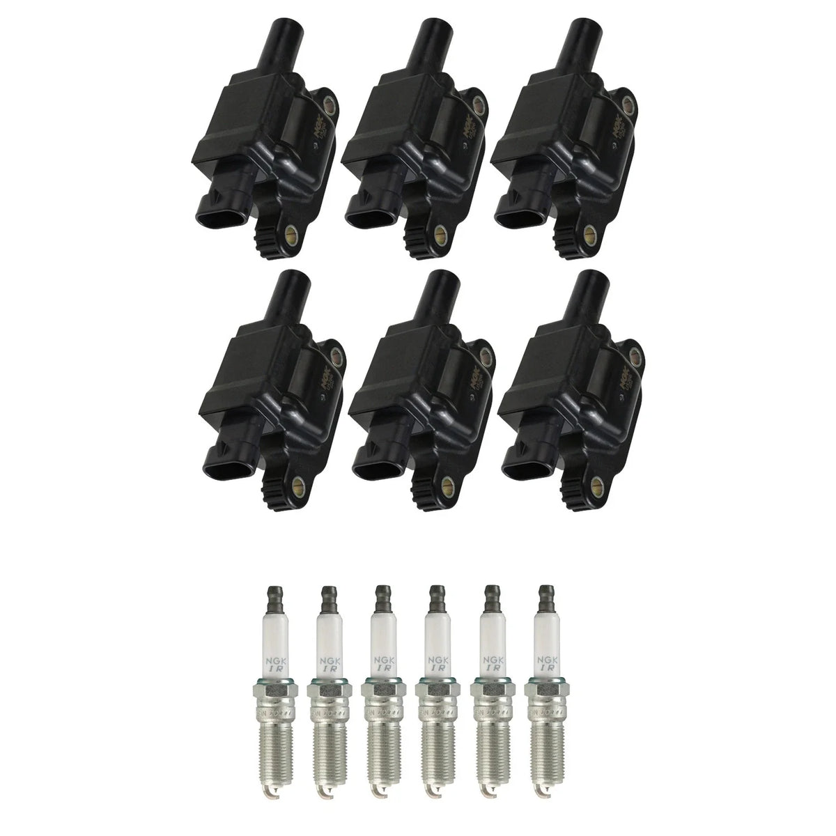 Set of 6 NGK Ignition Coils & Iridium Spark Plugs for Savana 2500 3500 (2003–2019)