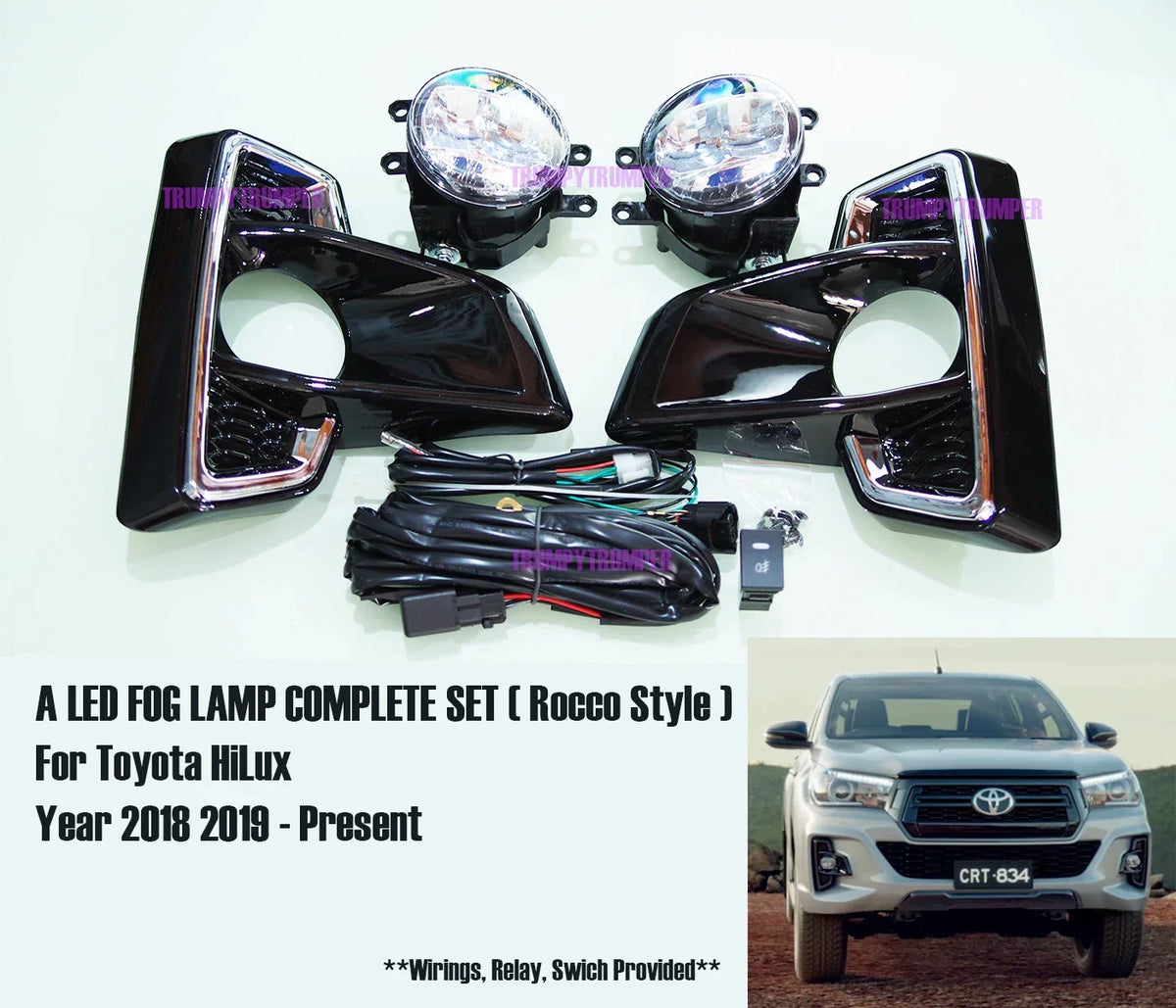 LED Fog Lights for Toyota Hilux Revo Rocco Style (2018-2019)