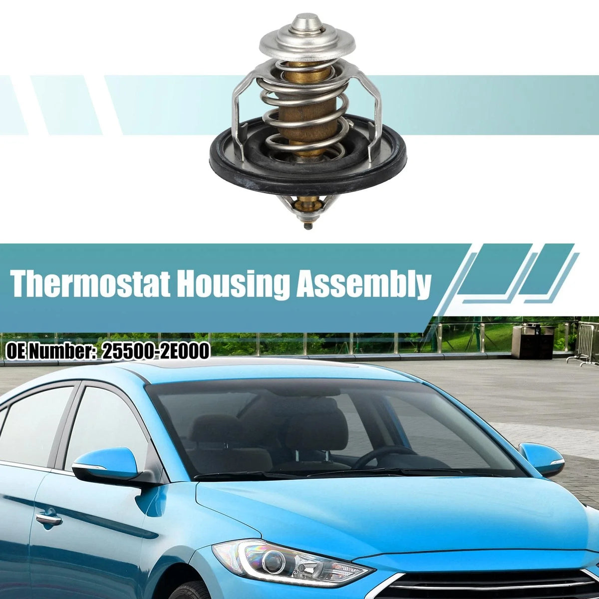 Engine Coolant Thermostat Housing Assembly 25500-2E000 for Kia Soul (2012–2019)