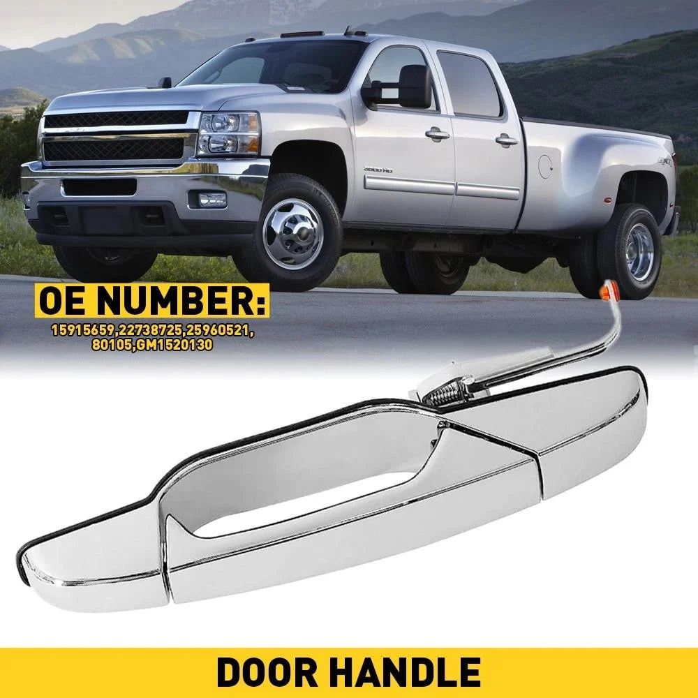 Chrome Rear Left Door Handle for 2007-2013 Cadillac Escalade, Silverado