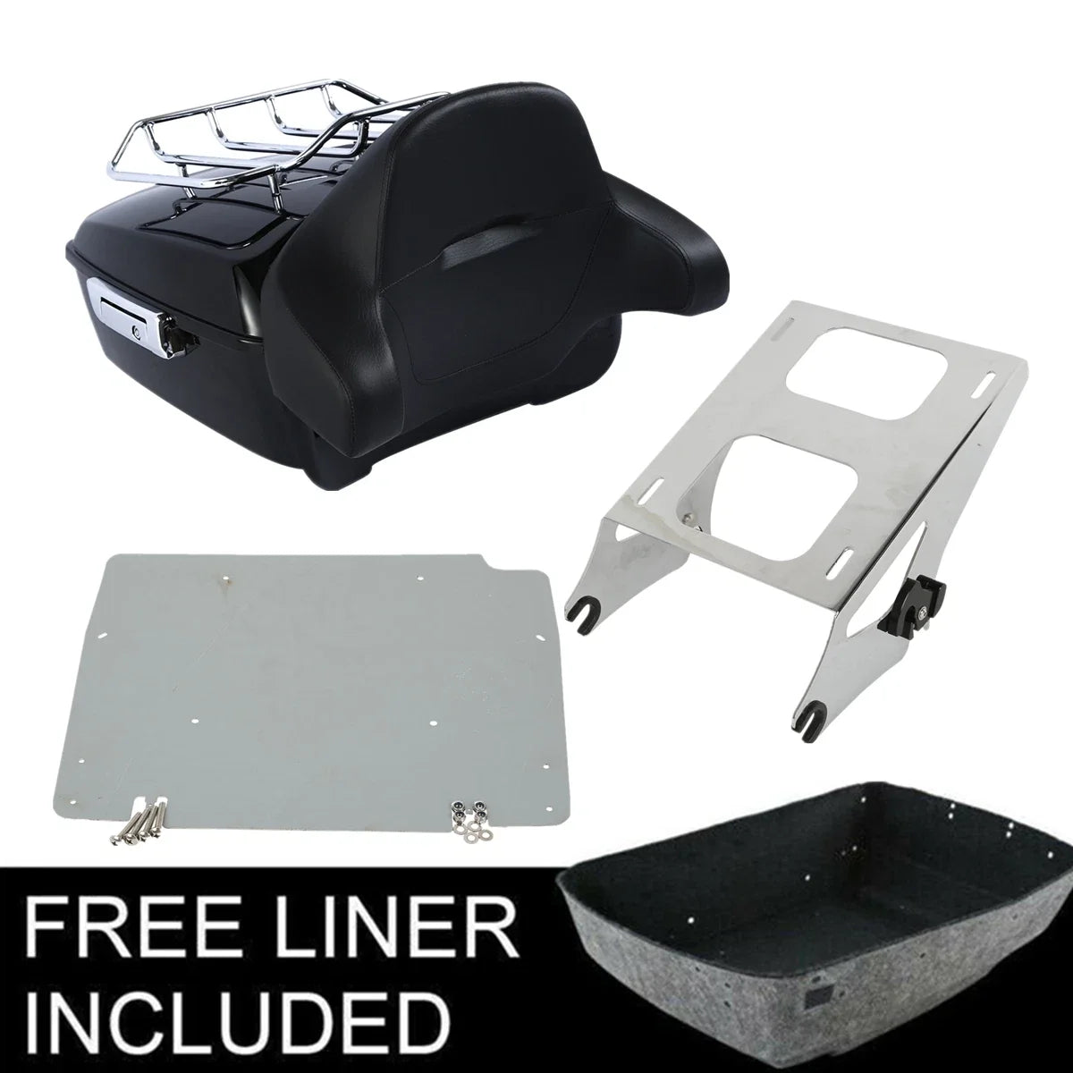 Base Plate for Trunk Mount Rack Backrest Pad Harley Touring 2014-2023