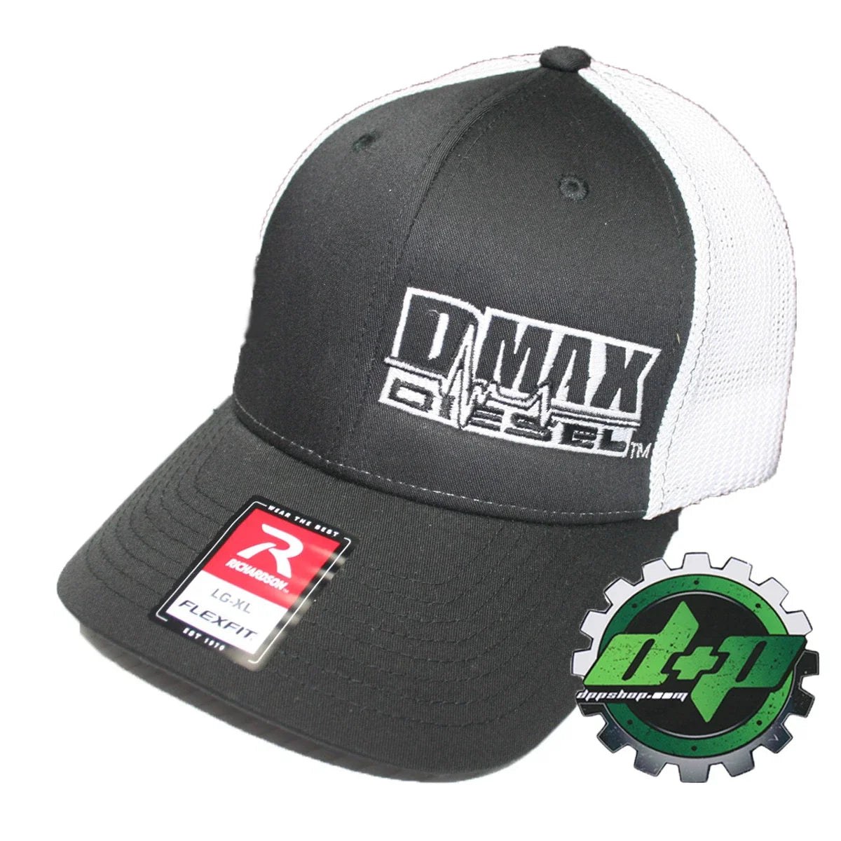 Black Flexfit Hat - White Mesh Back for DMAX Truck (L/XL)