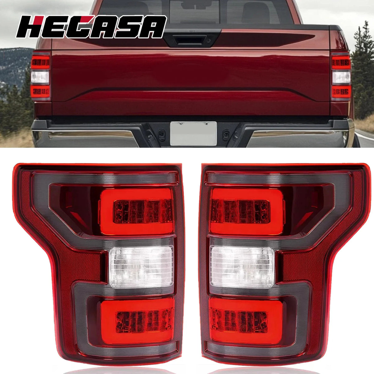 2018-2020 Ford F-150 F150 LED Tail Lights with Brake Lamps