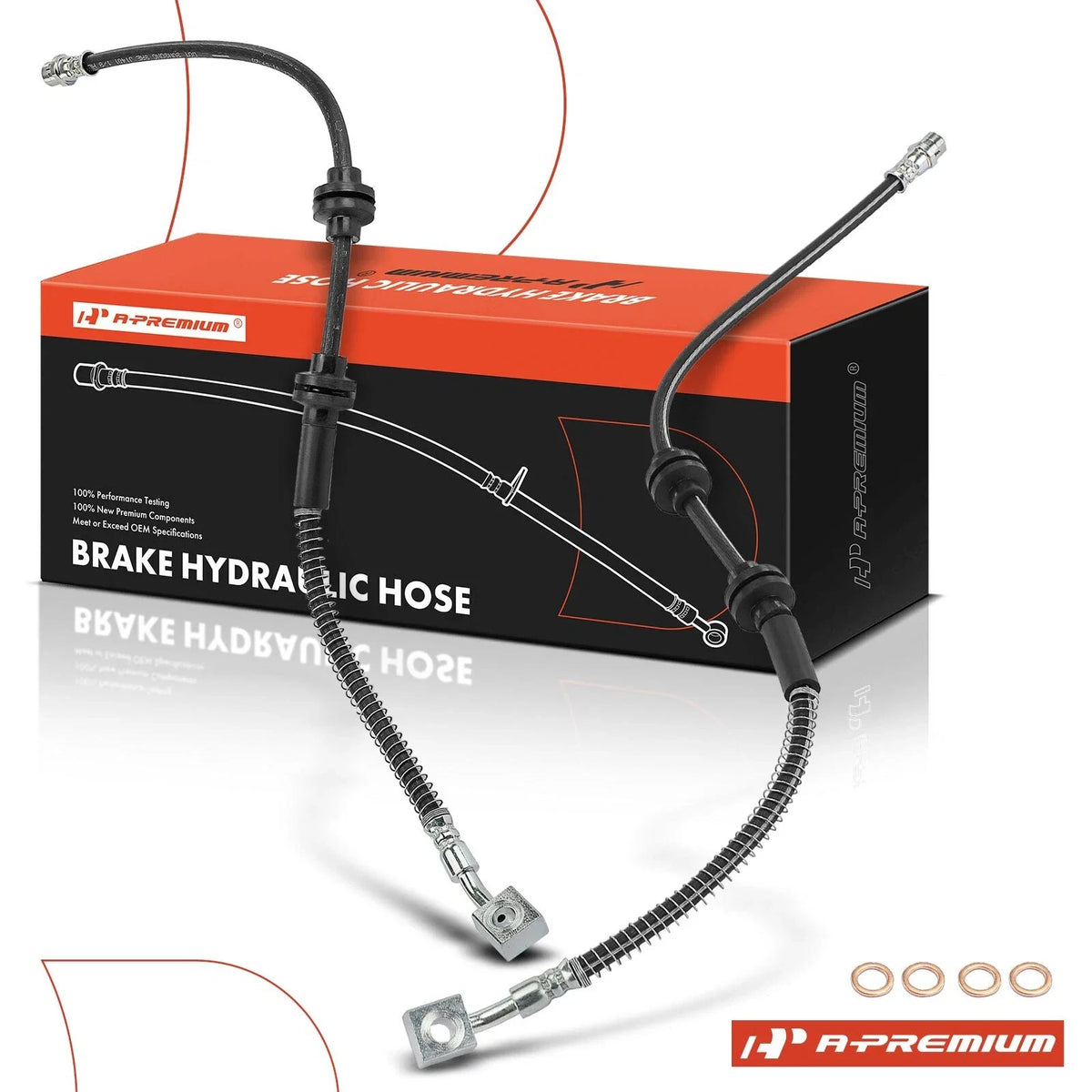 2X Front Brake Hydraulic Hose for Buick Cascada (2016–2017)