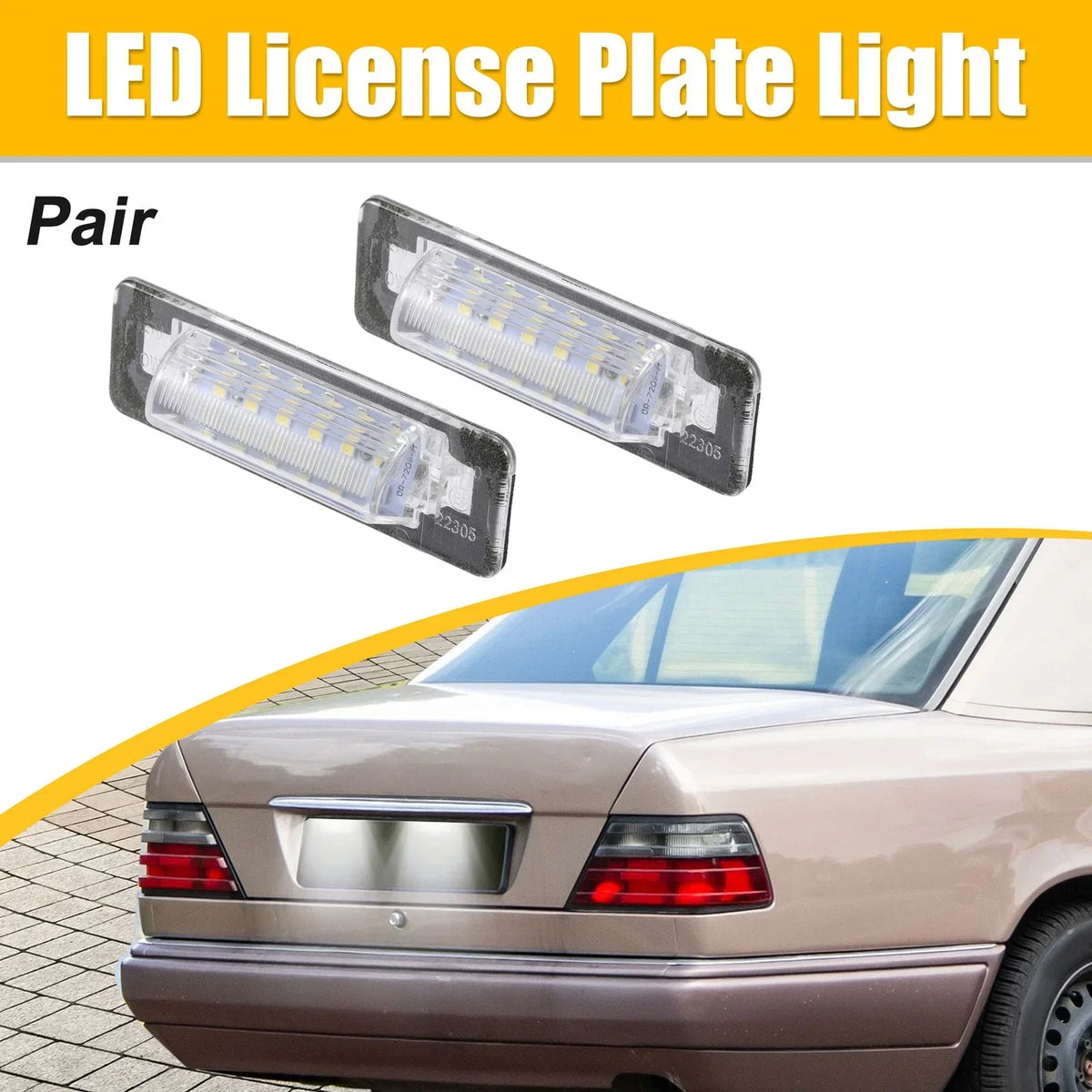 License Plate Light Assembly LED for Mercedes-Benz E-Class (1996-2002)