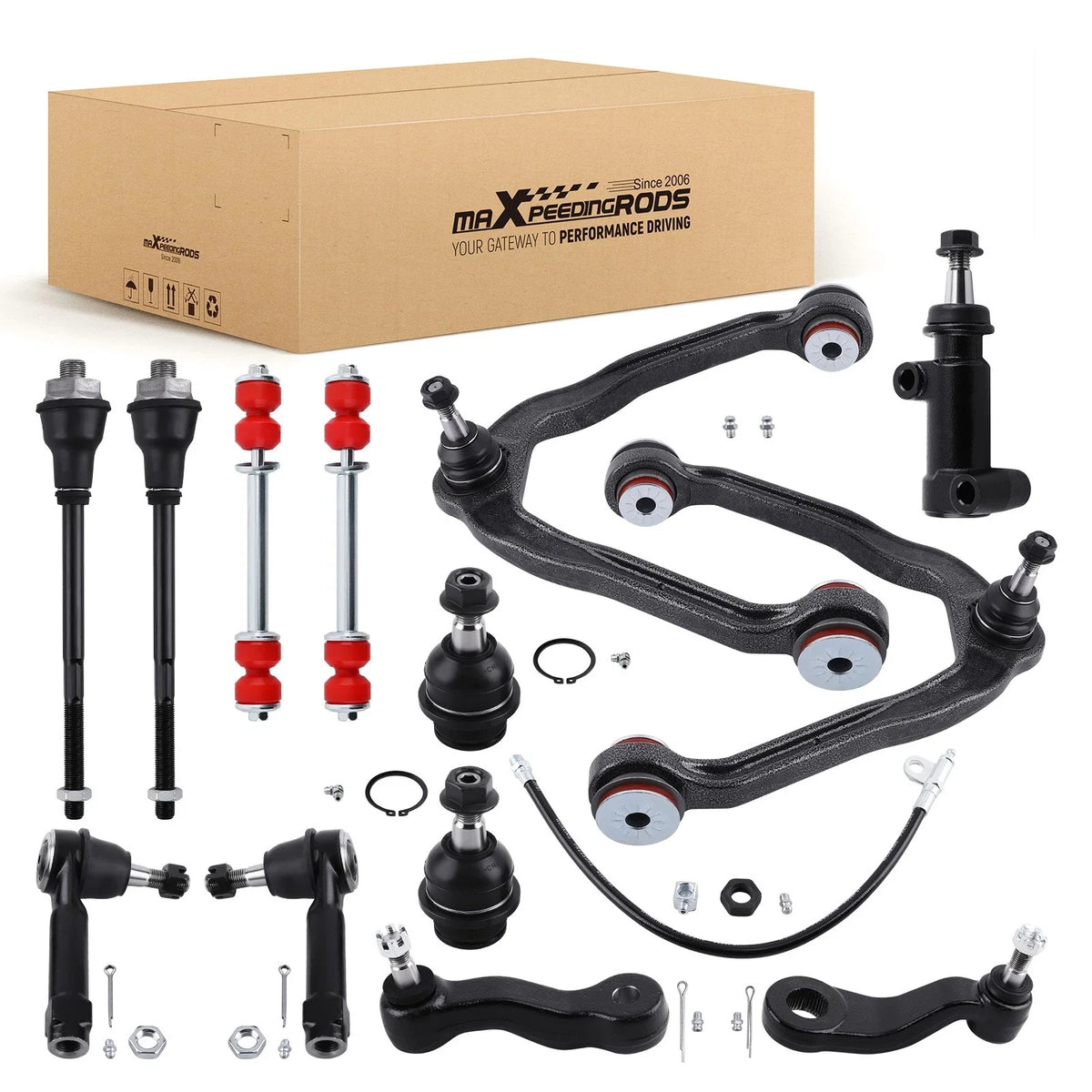 Set of 13 Front Control Arms Suspension Kit for Chevy Silverado 1500