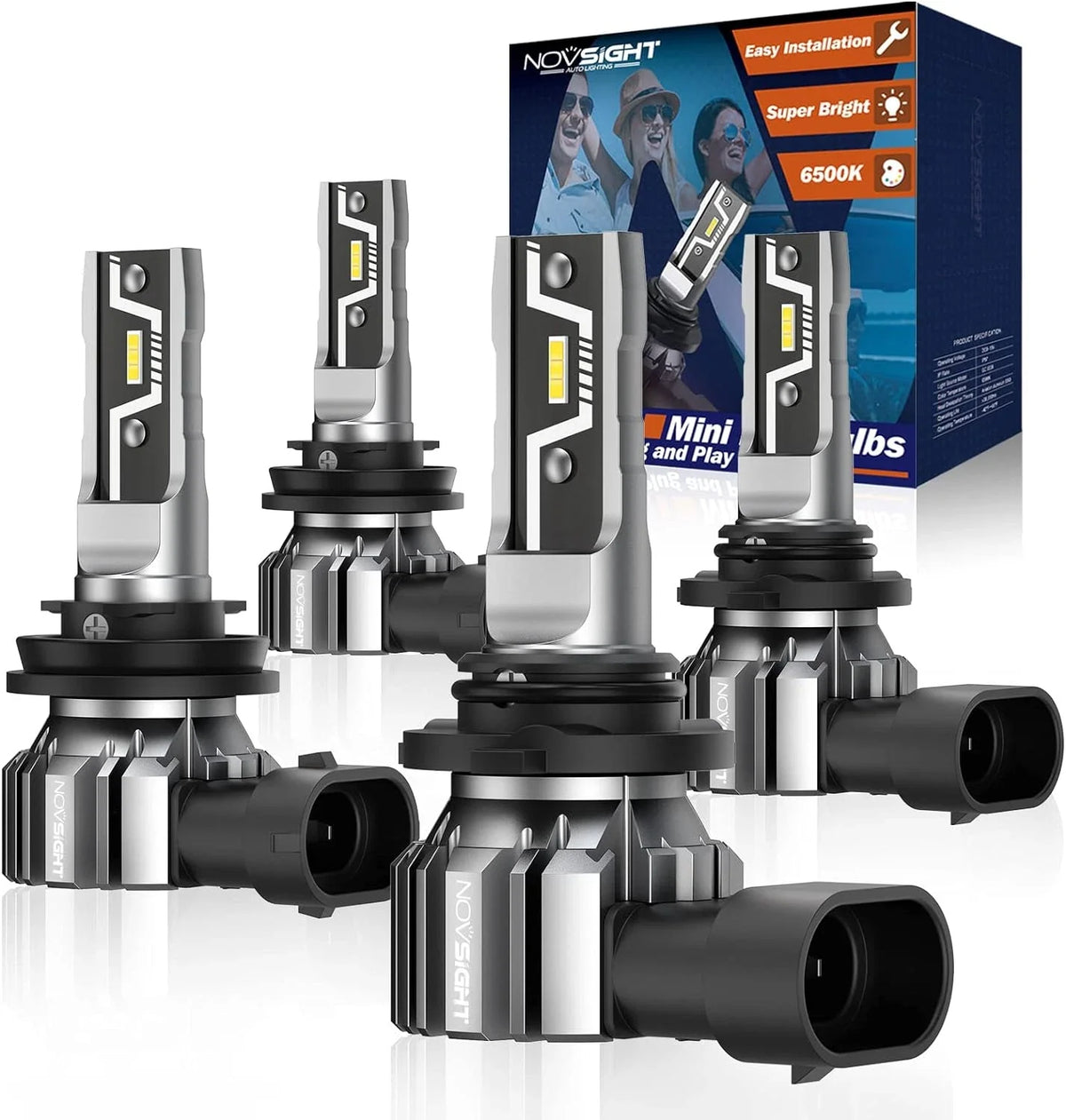 LED Headlight Bulbs Combo 9005 H11 - 2 Pack