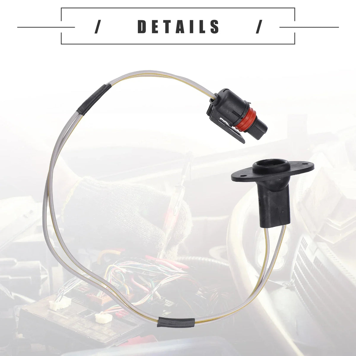2 Black Plastic License Plate Light Wire Harnesses for Dodge 1500 1994-2001
