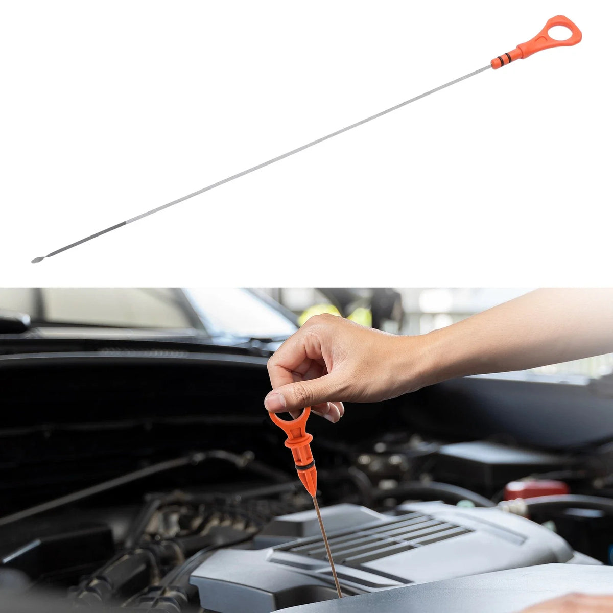 Oil Dipstick No. 2661138054 for Hyundai Santa Fe (2001–2006) Orange