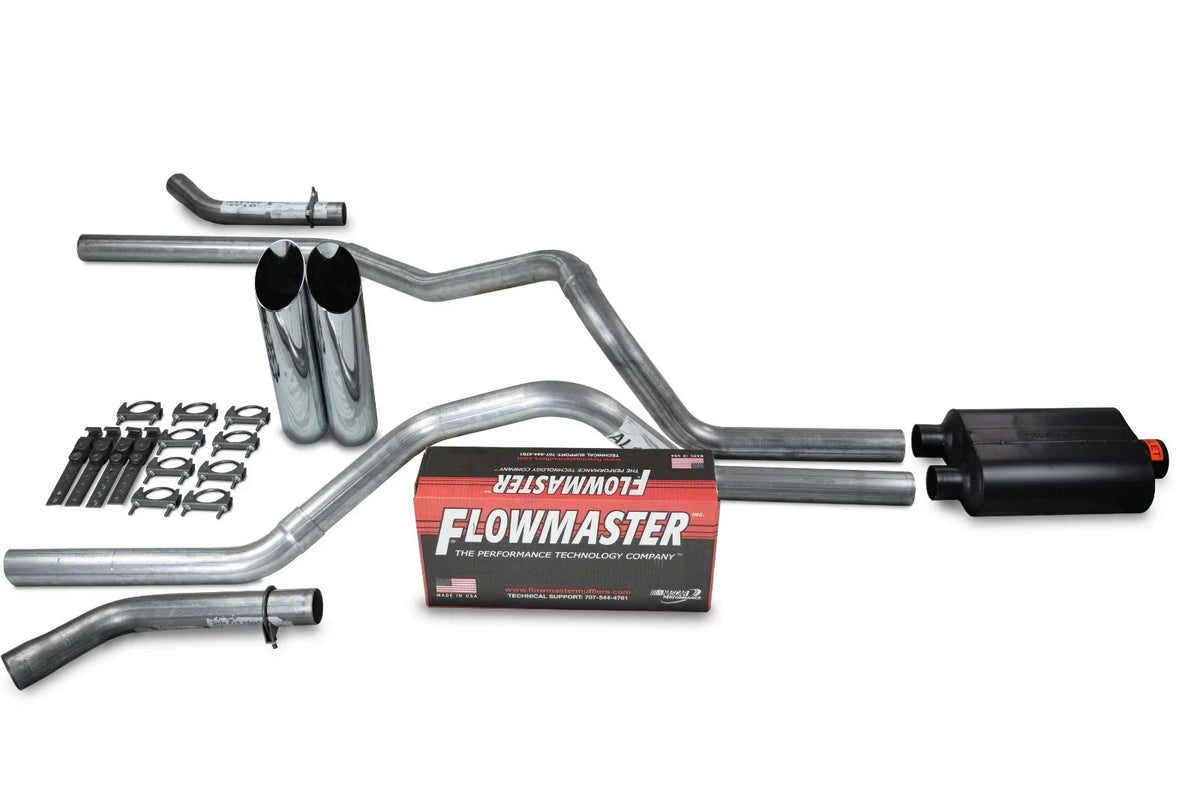 Dual Exhaust Kit 2.5" Flowmaster Super 40 for GMC Chevy 1500 2007-2014