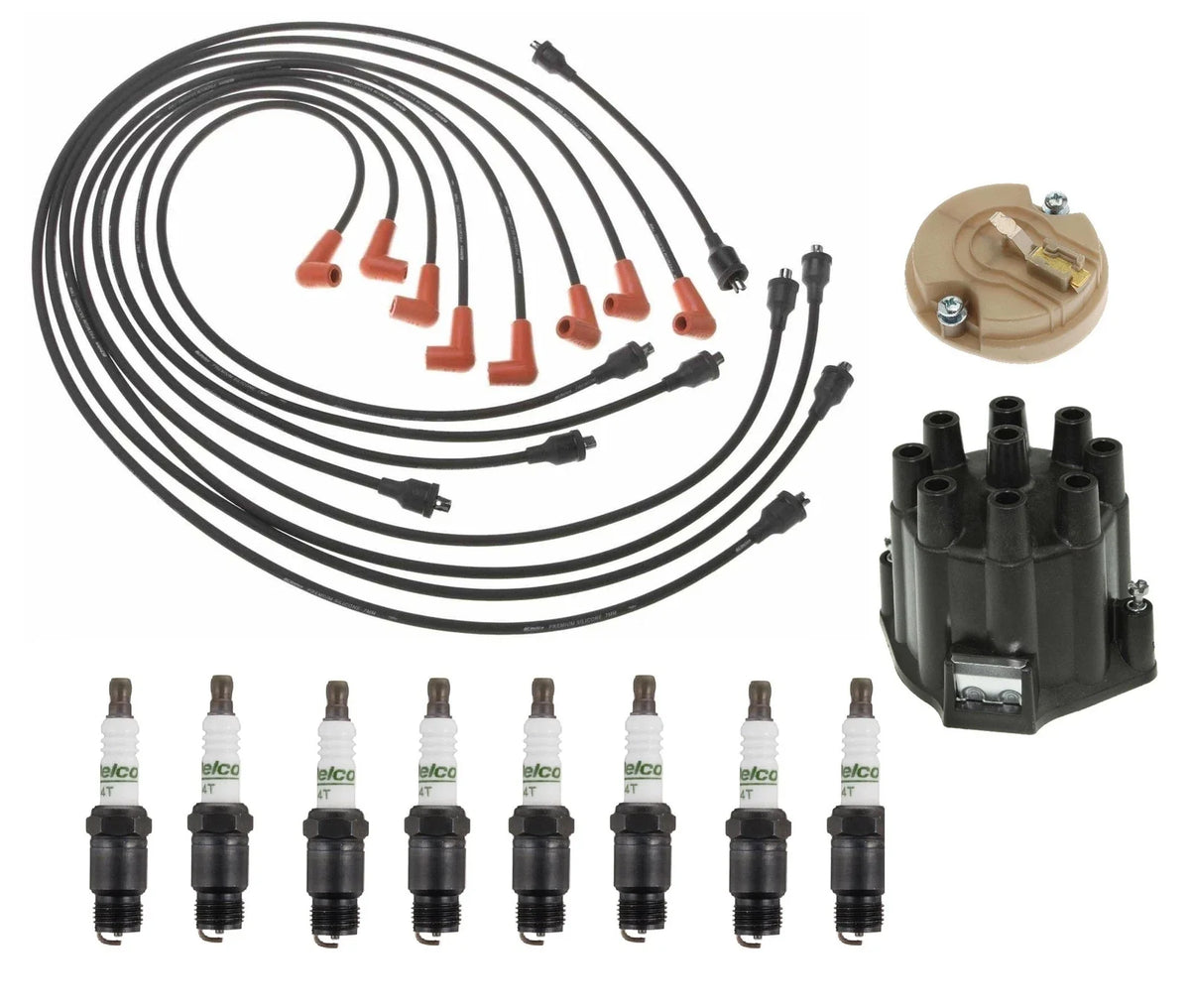 ACDelco Ignition Kit for Chevrolet GMC V8 (1996–2002) - Rotor, Cap, Wires, Plugs