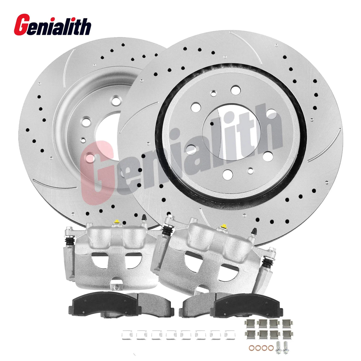 Front Brake Pads, Disc Rotors, and Calipers Set for Ford F-150 2012-2020