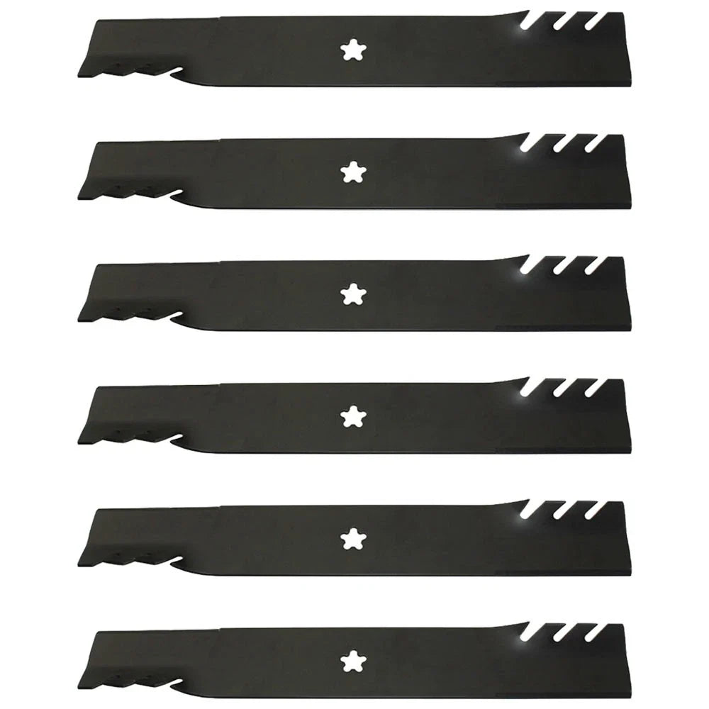 6X Toothed Mower Blades for Poulan (Replaces 134149)