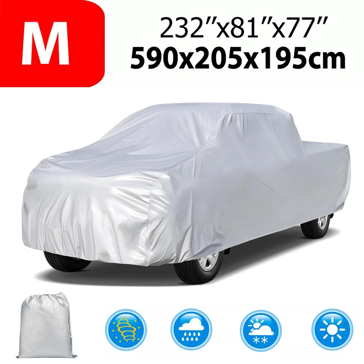 Car Cover Waterproof UV Protector for 2014-2023 Chevrolet Silverado 1500