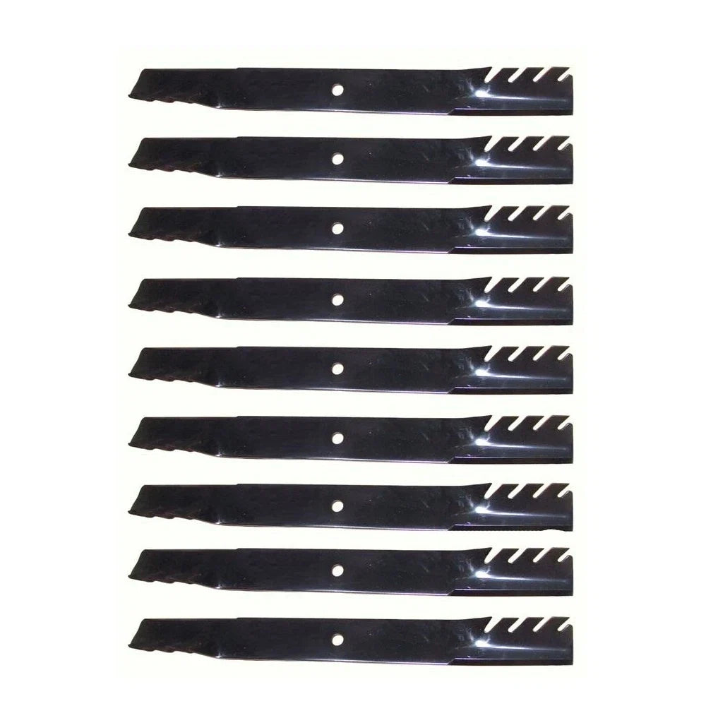 Set of 9 Toothed Mulching Blades for Scag, Ferris, Toro 72" Deck 481709