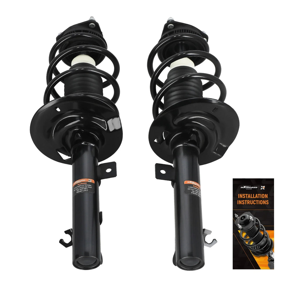 Pair of Front Struts w/ Coil Springs for Ford Focus (2008–2011)