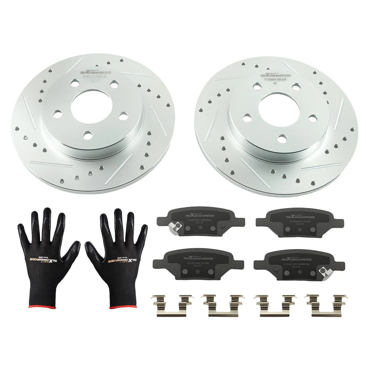 Ceramic Brake Pads + Rear Rotors Set for Chevrolet HHR (2008-2010)