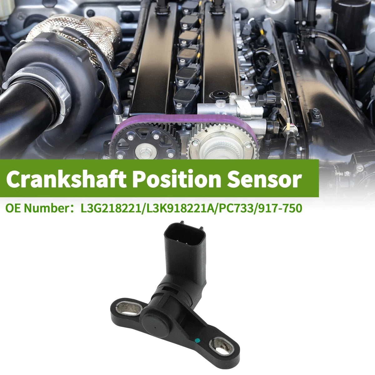 Crankshaft Position Sensor for Mazda 6 (2006–2008) No.L3G218221 Black