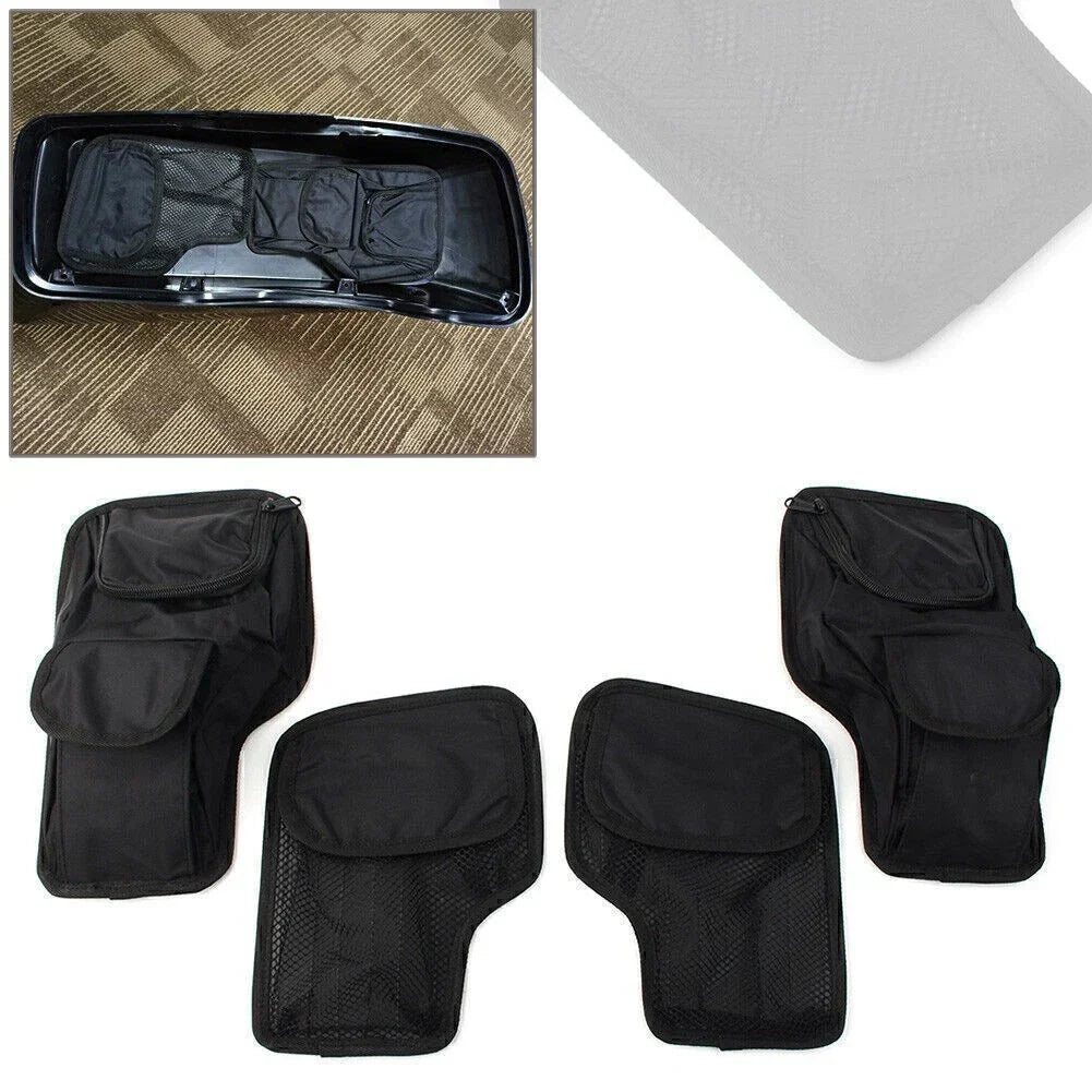 Trunk Organizer Hard Saddle Bags in Black for Harley Electra Glide 1996-2023