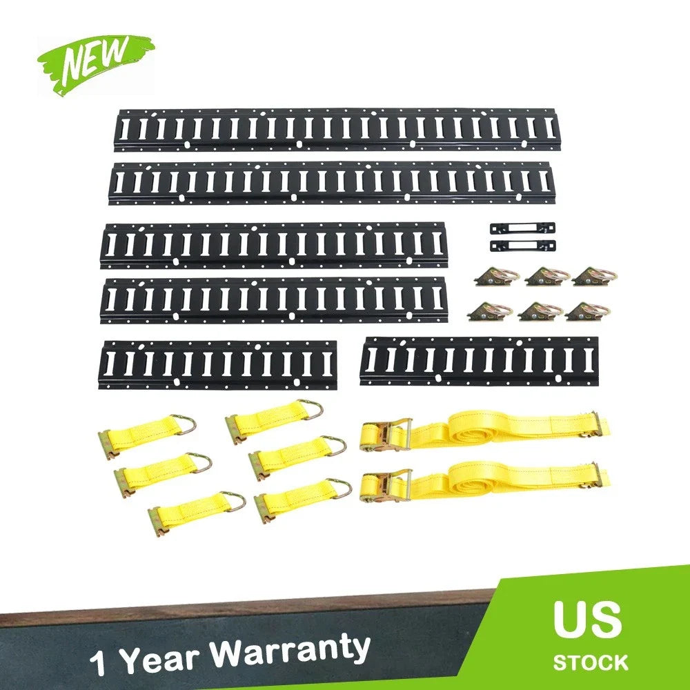 E Track Tie Down Rail Kit - 22 Piece Set for Universal Applications