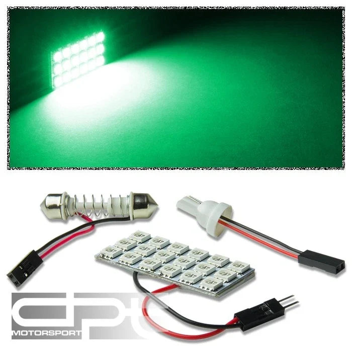 T10 5050 194/168/W5W 18-SMD Bright Green LED Bulb for Automotive