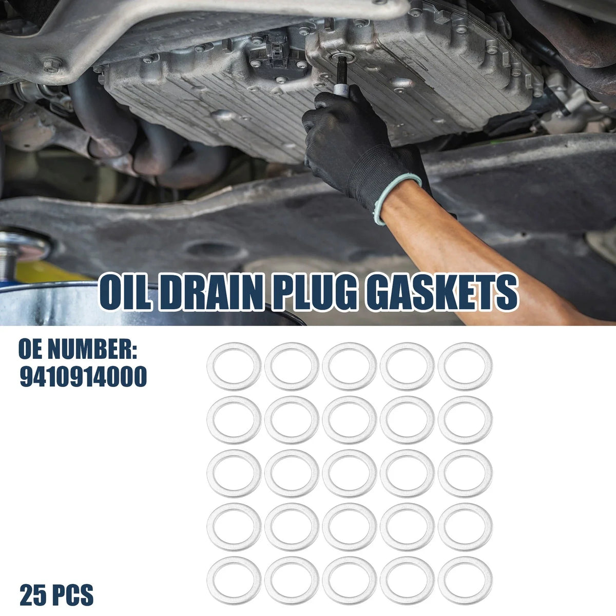 25pcs Oil Drain Plug Gaskets 14mm ID No.9410914000 for Honda Civic (1973–2024)