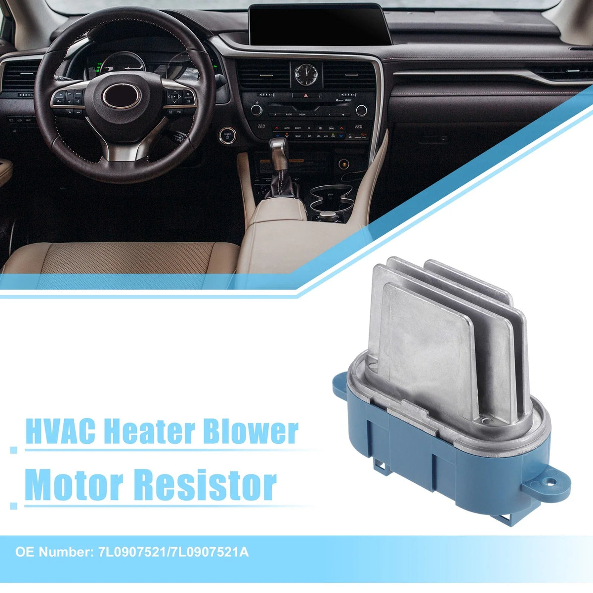 HVAC Heater Blower Motor Resistor for Audi Q7 (2008–2015) No. 7L0907521/7L0907521A