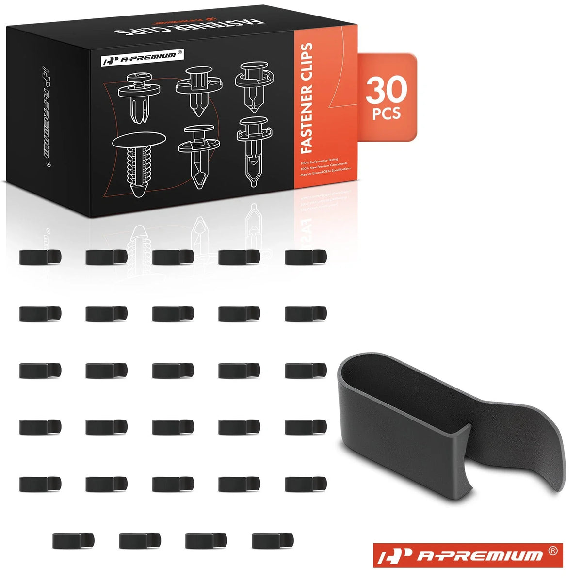 30Pcs Black Metal Wire Loom Clamp Clips for GM Ford