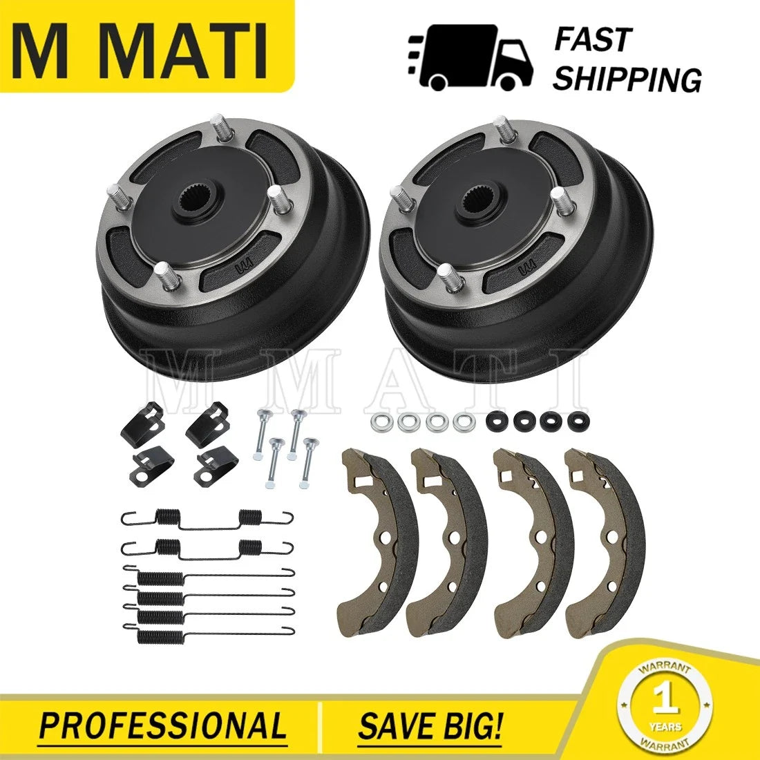 Rear Brake Shoes & Drums for Kawasaki Mule 3010 (2001-2008)