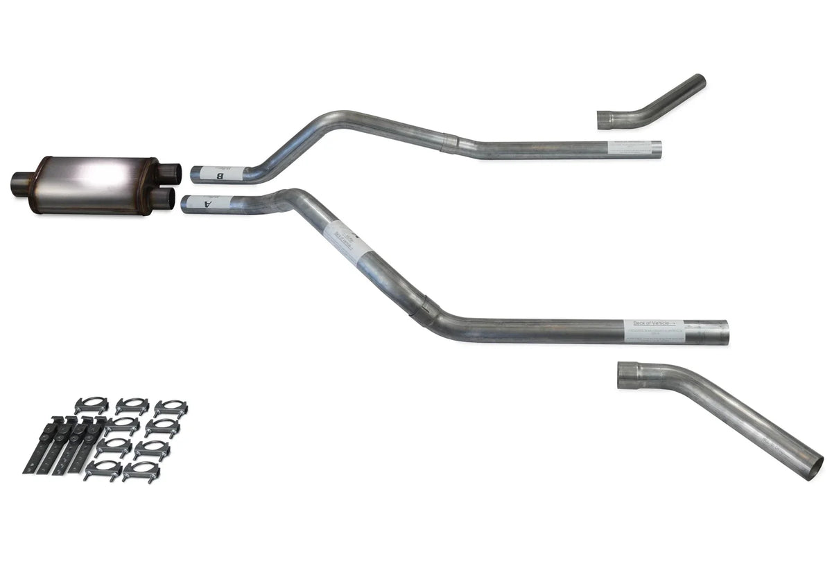 Dual Exhaust Kit for GMC Jimmy (2000–2004) - 2.5" Stainless, Corner Exit