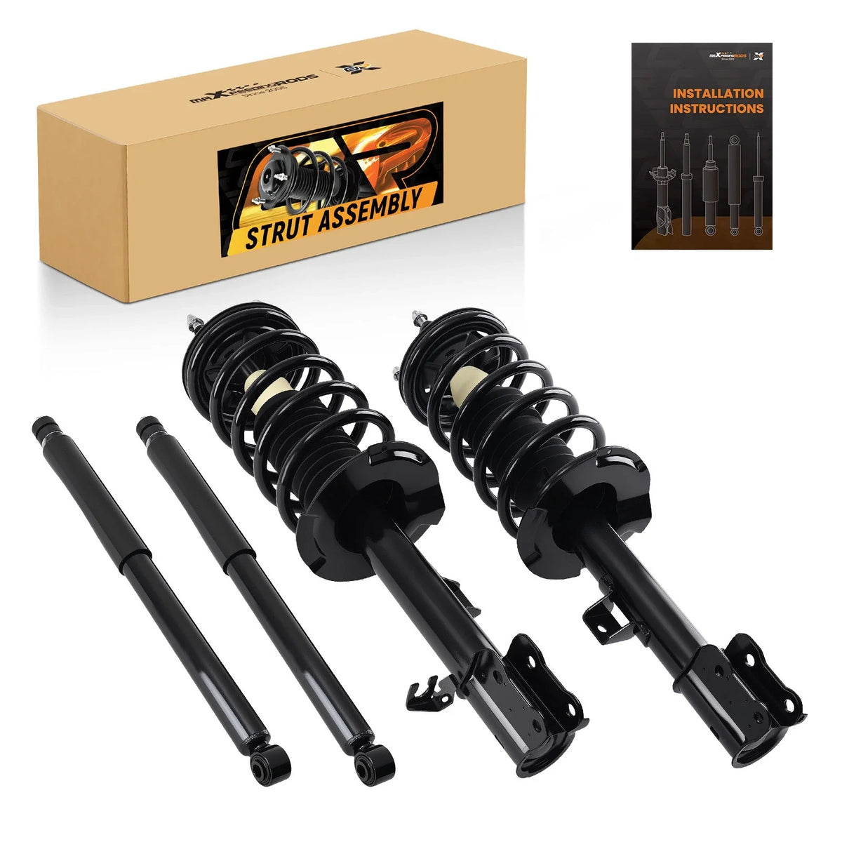 4 Complete Coil Springs & Struts for 2008-2011 Mercury Mariner