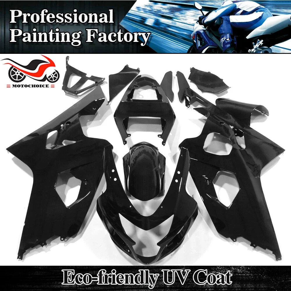 Fairing Kit - Glossy Black ABS Bodywork for GSXR600/750 (2004-2005)